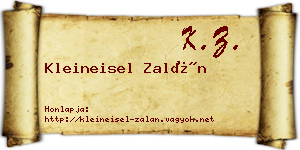 Kleineisel Zalán névjegykártya