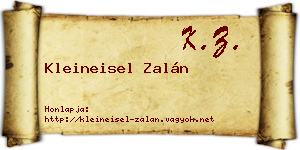 Kleineisel Zalán névjegykártya